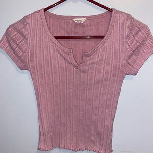 Aéropostale Pink sweater knit tee shirt